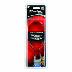 Master Lock 3/16 in. W x 36 in. L Steel 4-Pin Cylinder Locking Cable 1 each