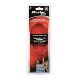 Master Lock 3/16 in. W x 36 in. L Steel 4-Pin Cylinder Locking Cable 1 each