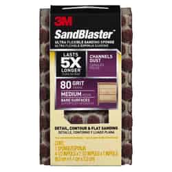 3M SandBlaster 4-1/2 in. L X 2-1/2 in. W X 1 in. T 80 Grit Medium Flat Surface Dust Channeling