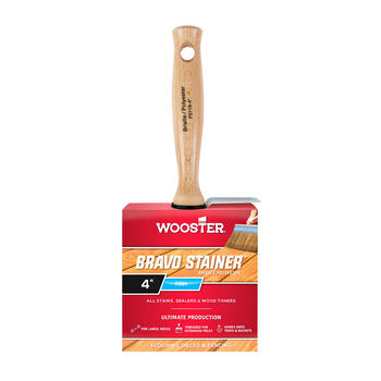 Wooster Bravo Stainer 4 in. W Flat Paint Brush