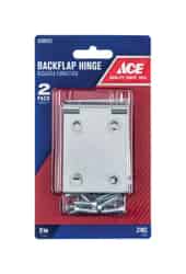 Ace 3.75 in. W x 2 in. L Zinc Plated Steel Backflip Hinge 2 pk