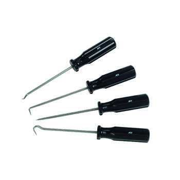 Ace 3.14 in. L x 0.12 in. W Black 4 Chisel Set Stainless Steel