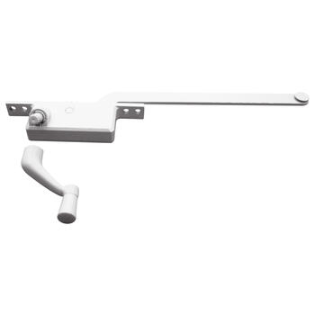 Prime-Line White Steel Right Single-Arm Casement Window Operator For Steel Framed Windows