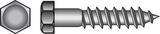 HILLMAN 1/4 in. x 3-1/2 in. L Hex Hot Dipped Galvanized Steel Lag Screw 100 pk