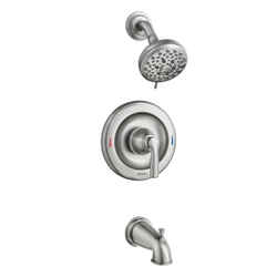 Moen Hilliard One Handle Tub and Shower Faucet Brushed Nickel Metal