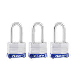 Master Lock 1-5/16 in. H X 1-5/8 in. W X 1-9/16 in. L Laminated Steel 4-Pin Cylinder Padlock 3