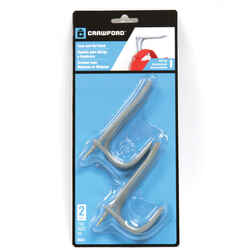 Crawford Vinyl Coated Gray Steel Small Light Duty Coat and Hat Storage Hook 5 lb. 2 pk 3.94 i