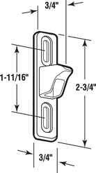 Screw slots allow for vertical adjustment