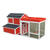 Merry Products 6 Chickens Firwood Red Barn Chicken Coop