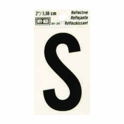 Hy-Ko Reflective Black S Letter Self-Adhesive Vinyl 2 in.