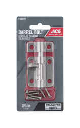 Ace Heavy Duty Barrel Bolt 2-1/2 in. Stainless Steel Latches Doors and Cages