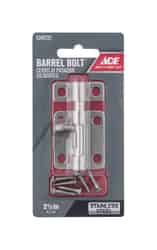 Ace Heavy Duty Barrel Bolt 2-1/2 in. Stainless Steel Latches Doors and Cages