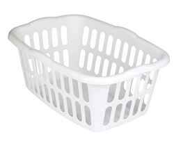 Sterilite Laundry Basket 19.3 in. x 23.9 in. x 13.9 in. 1.5 bushel Plastic White