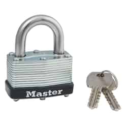 Master Lock 1-1/16 in. H X 1-3/4 in. W Laminated Steel Warded Locking Padlock 1 pk