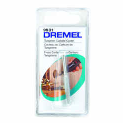 Dremel 1/4 in x 1.5 in. L x 1/8 in. Dia. Tungsten Carbide Taper Cutter 1 pk