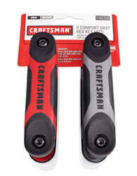 Craftsman 1/4 Metric and SAE Fold-Up Hex Key Set 9 in. 14