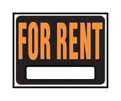 Hy-Ko English For Rent 15 in. H x 19 in. W Plastic Sign