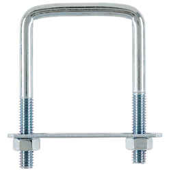 Hampton 5/16 in. x 2 in. W x 3 in. L Coarse Zinc-Plated Steel Square Bend U Bolt