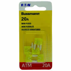 Bussmann 20 amps ATM Mini Automotive Fuse 5 pk