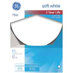 GE Lighting 75 watts G40 Incandescent Bulb 870 lumens Soft White Globe 1 pk