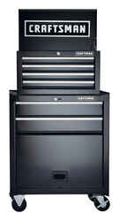 Craftsman 26.5 in. 14 in. D x 44.25 in. H Steel Rolling Tool Cabinet 6 drawer Black