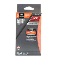 Ace 5 in. L X 3 in. W X 1 in. T 120 Grit Fine Block Sanding Sponge