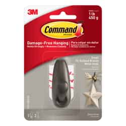 3M Command 2-5/8 in. L Oil Rubbed Bronze Metal Small Forever Classic 1 lb. capacity 1 pk Coat/