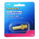 Tru-Flate Brass Barb Hose Fitting 3/8 Male 1 1 pc