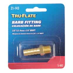 Tru-Flate Brass Barb Hose Fitting 3/8 Male 1 1 pc