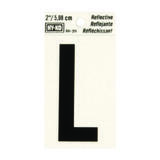 Hy-Ko 2 in. Vinyl Reflective L Letter Self-Adhesive Black