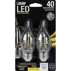 Feit Electric CA10 E26 (Medium) LED Bulb Soft White 40 Watt Equivalence 2 pk