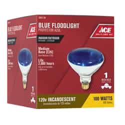 Ace 100 watts PAR38 Incandescent Bulb Blue Floodlight 1 pk