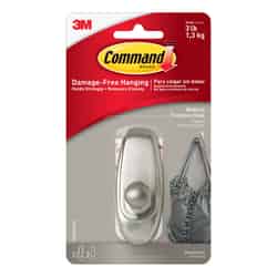3M Command Medium Plastic Hook 1 pk 3-1/4 in. L