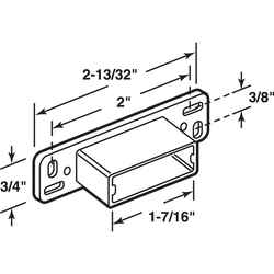 Prime-Line Plastic Drawer Track Back Plate 1 pk