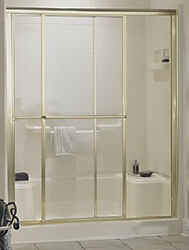 Sterling Advantage 76 in. H x 60 in. W x 34 in. L White Three Piece Reversible Rectangular Sho