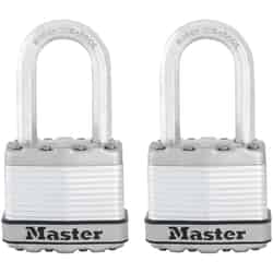 Master Lock 1-3/4 in. W x 1.5 in. L Stainless Steel Ball Bearing Locking Laminated Padlock 2 pk