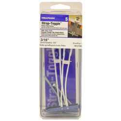 HILLMAN Rawl 1/4 in. Dia. x 2-1/2 in. L Round Plastic 2 pk RH Combo Strap Toggle