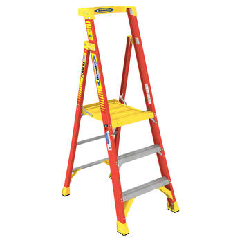 Werner Podium 3 ft. H X 26 in. W Fiberglass Podium Platform Ladder Type IA 300 lb. cap.