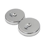 Master Magnetics 1 in. Ceramic Magnetic Window Hooks 35 lb. pull 3.4 MGOe Silver 2 pc.