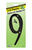 Hy-Ko 4 in. Plastic 9 Number Nail-On Black