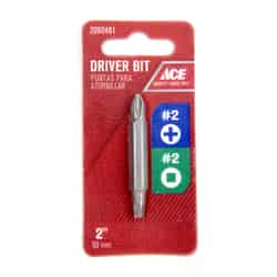 Ace Phillips/Square #2 in. x 2 in. L Double-Ended Screwdriver Bit 1/4 in. Hex Shank 1 pc. S2 To