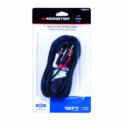 Monster Cable Just Hook It Up 12 ft. L Dual R/L RCA Stereo Cable RCA