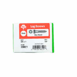 HILLMAN 3/8 in. x 1 in. L Hex Steel Lag Screw 100 pk