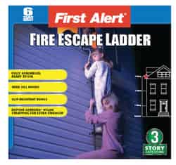 First Alert  Three-Story  24 ft. H x 4.5 in. W Steel  Fire Escape Ladder  375 lb. 
