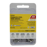 Ace No. 8 x 3 in. L Star Trim Head Stainless Steel Trim Screw 25 pk