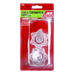 Ace OEM Clear Acrylic Hot and Cold Sink and Tub/ Shower Handle For Streamway Faucets