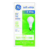 GE Lighting 30/70/100 watts A21 Incandescent Bulb 305/995/1,300 lumens Soft White A-Line 1 pk