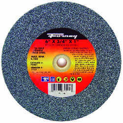 Forney 3/4 in. thick x 1 in. x 6 in. Dia. Aluminum Oxide Bench Grinding Wheel 4100 rpm 1 pc.