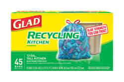 Glad Recycling 13 gal. Trash Bags Drawstring 45 pk