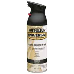 Rust-Oleum Universal Paint & Primer in One Gloss Spray Paint Black 12 oz.